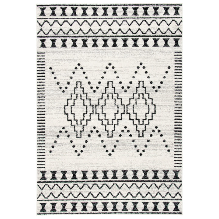 SAFAVIEH Tulum Collection TUL646Z Black / Ivory Rug Image 1