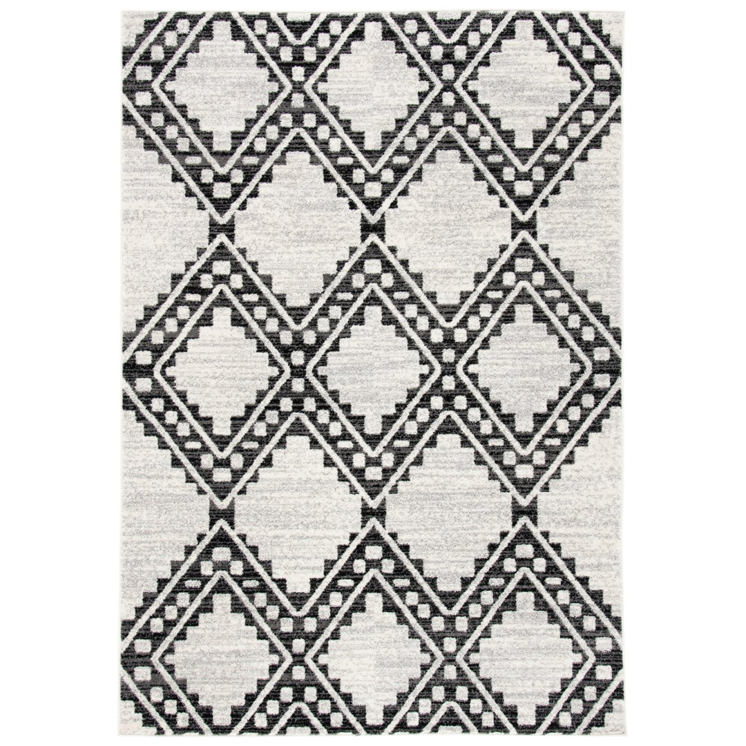 SAFAVIEH Tulum Collection TUL642A Ivory / Black Rug Image 1