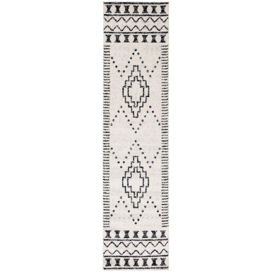 SAFAVIEH Tulum Collection TUL646Z Black / Ivory Rug Image 5