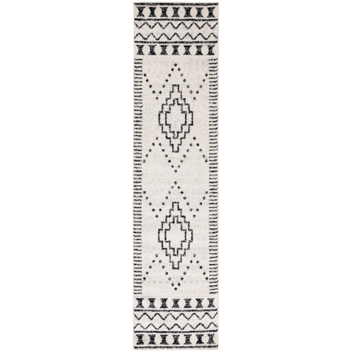 SAFAVIEH Tulum Collection TUL646Z Black / Ivory Rug Image 1