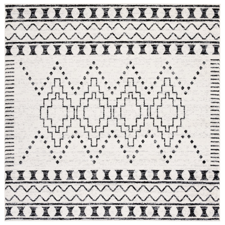 SAFAVIEH Tulum Collection TUL646Z Black / Ivory Rug Image 6