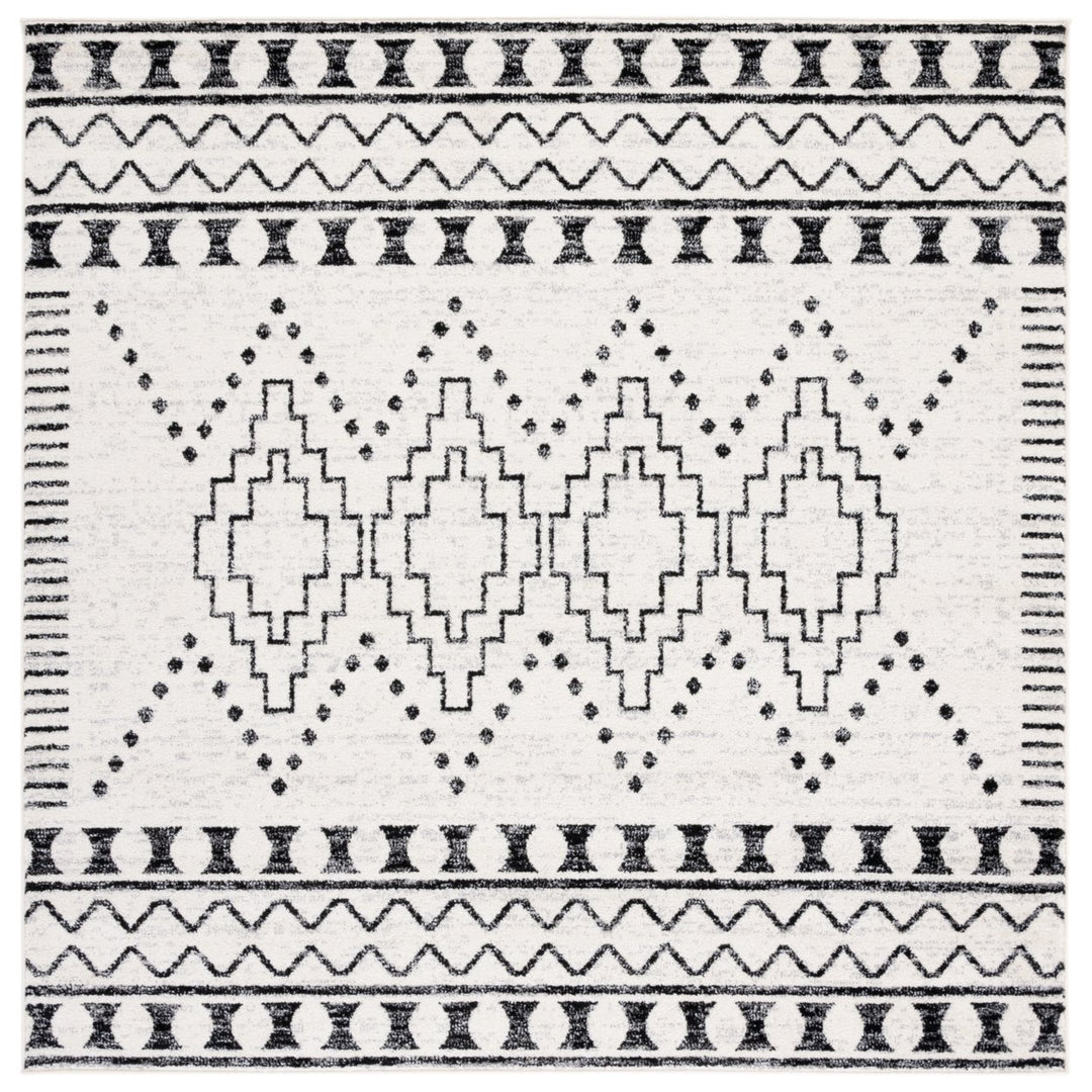 SAFAVIEH Tulum Collection TUL646Z Black / Ivory Rug Image 1