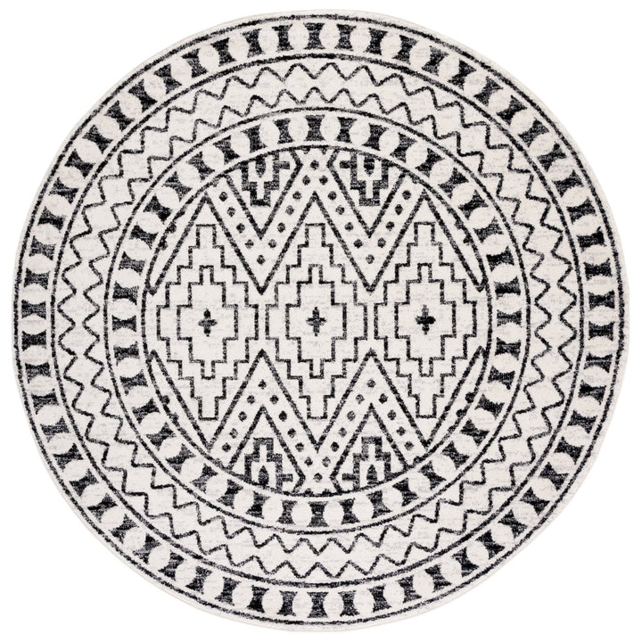 SAFAVIEH Tulum Collection TUL648Z Black / Ivory Rug Image 1