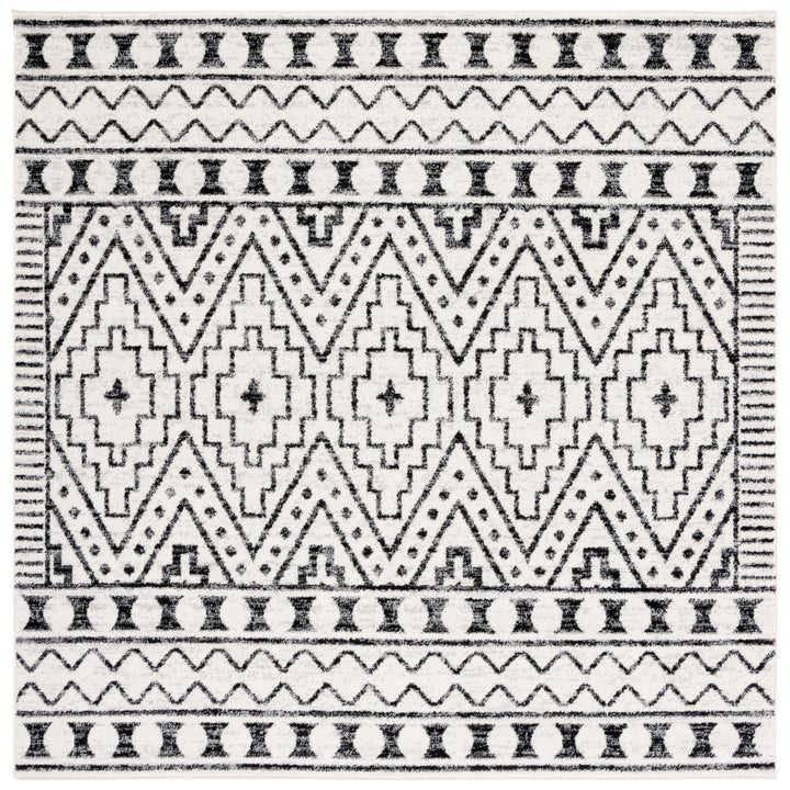 SAFAVIEH Tulum Collection TUL648Z Black / Ivory Rug Image 1