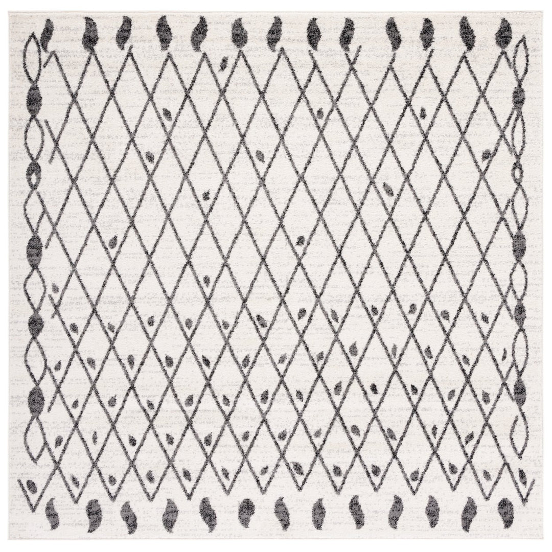 SAFAVIEH Tulum Collection TUL650A Ivory / Black Rug Image 1