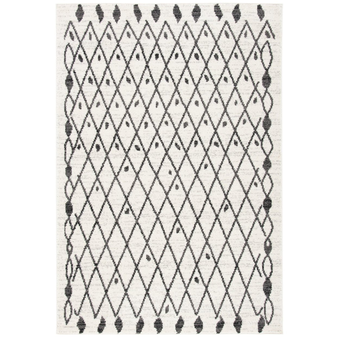 SAFAVIEH Tulum Collection TUL650A Ivory / Black Rug Image 1