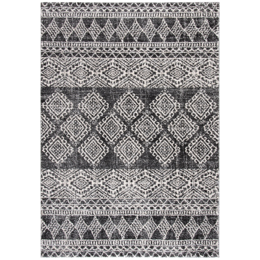 SAFAVIEH Tunisia Collection TUN734Z Black / Ivory Rug Image 1