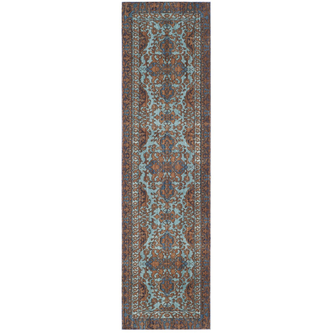 SAFAVIEH Valencia Collection VAL102A Blue / Gold Rug Image 3