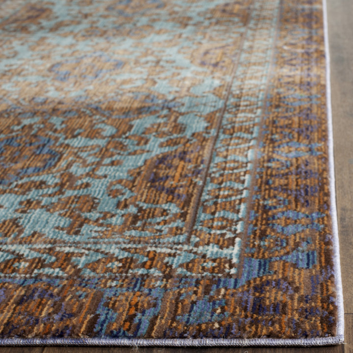 SAFAVIEH Valencia Collection VAL102A Blue / Gold Rug Image 4