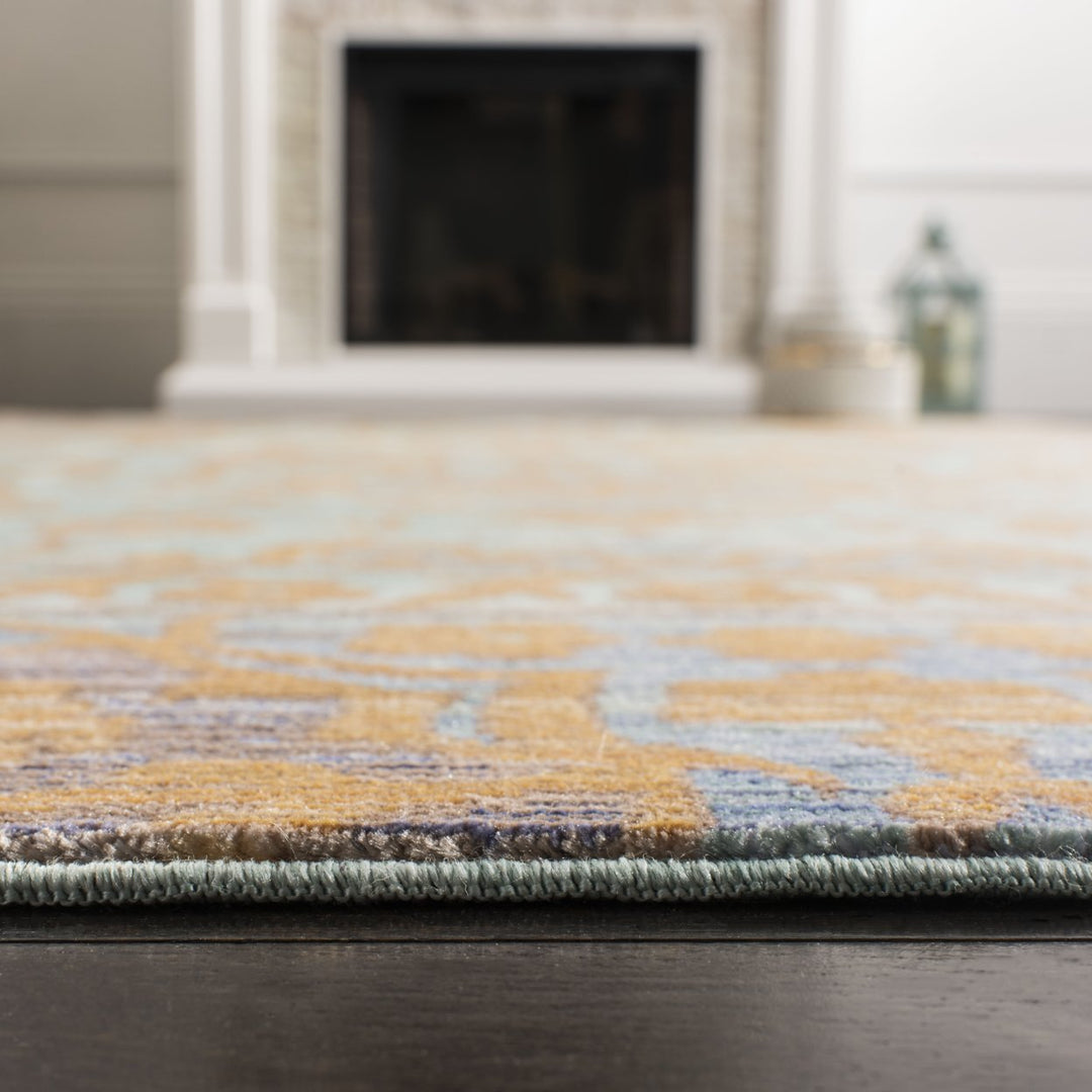 SAFAVIEH Valencia Collection VAL102A Blue / Gold Rug Image 5