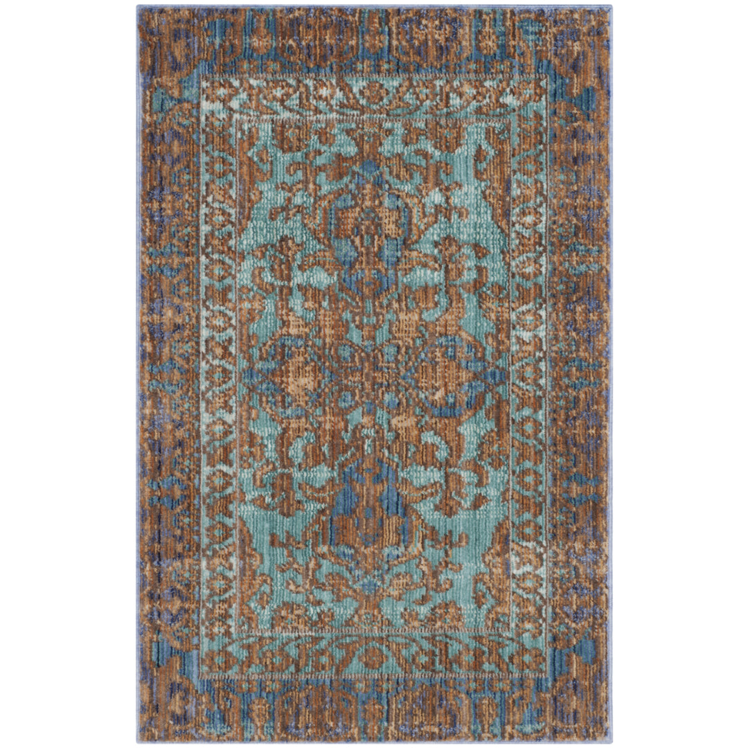 SAFAVIEH Valencia Collection VAL102A Blue / Gold Rug Image 7