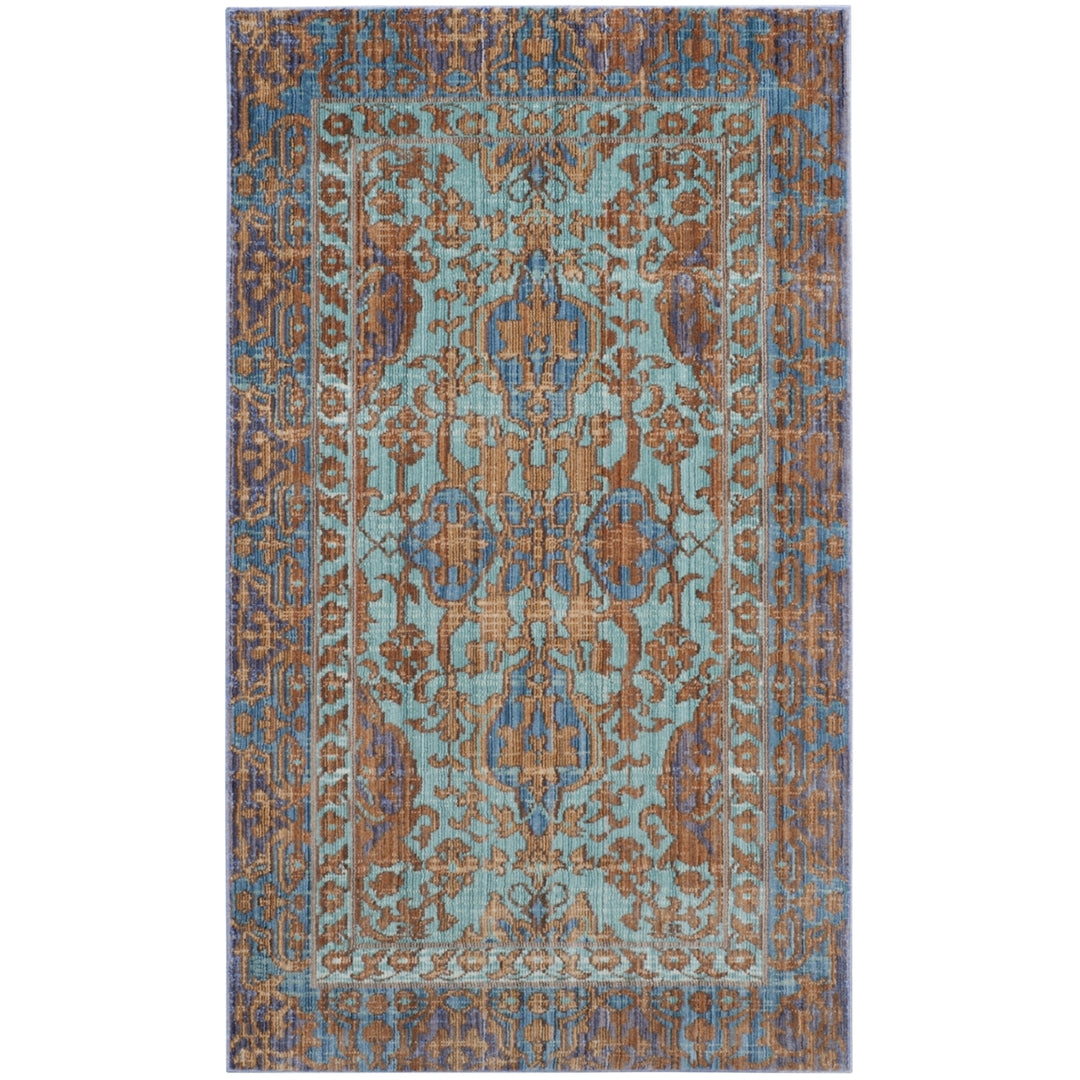 SAFAVIEH Valencia Collection VAL102A Blue / Gold Rug Image 8