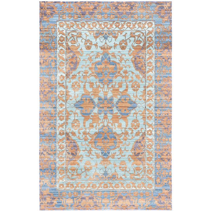 SAFAVIEH Valencia Collection VAL102A Blue / Gold Rug Image 9