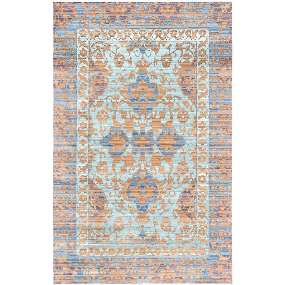 SAFAVIEH Valencia Collection VAL102A Blue / Gold Rug Image 1