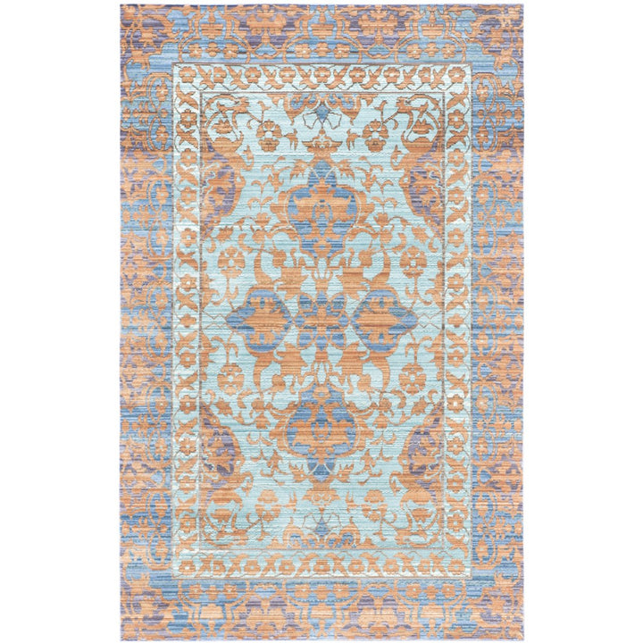 SAFAVIEH Valencia Collection VAL102A Blue / Gold Rug Image 1