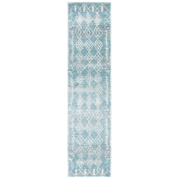 SAFAVIEH Tunisia Collection TUN736J Aqua / Ivory Rug Image 1