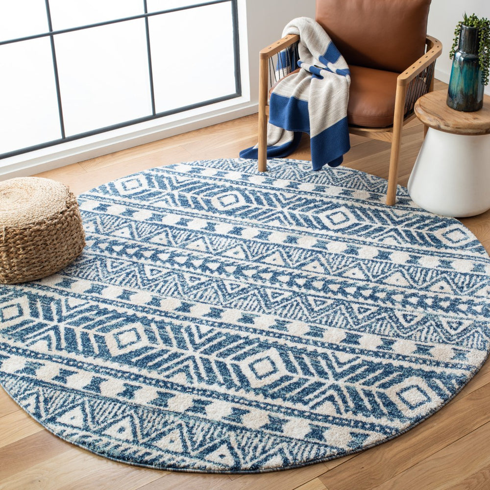 SAFAVIEH Tunisia Collection TUN739N Navy / Ivory Rug Image 2