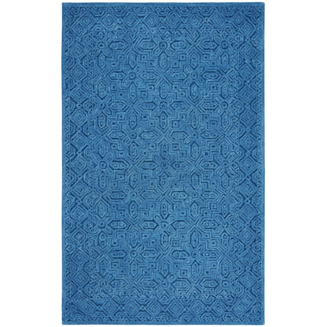 SAFAVIEH Textural TXT101N Handmade Dark Blue Rug Image 1