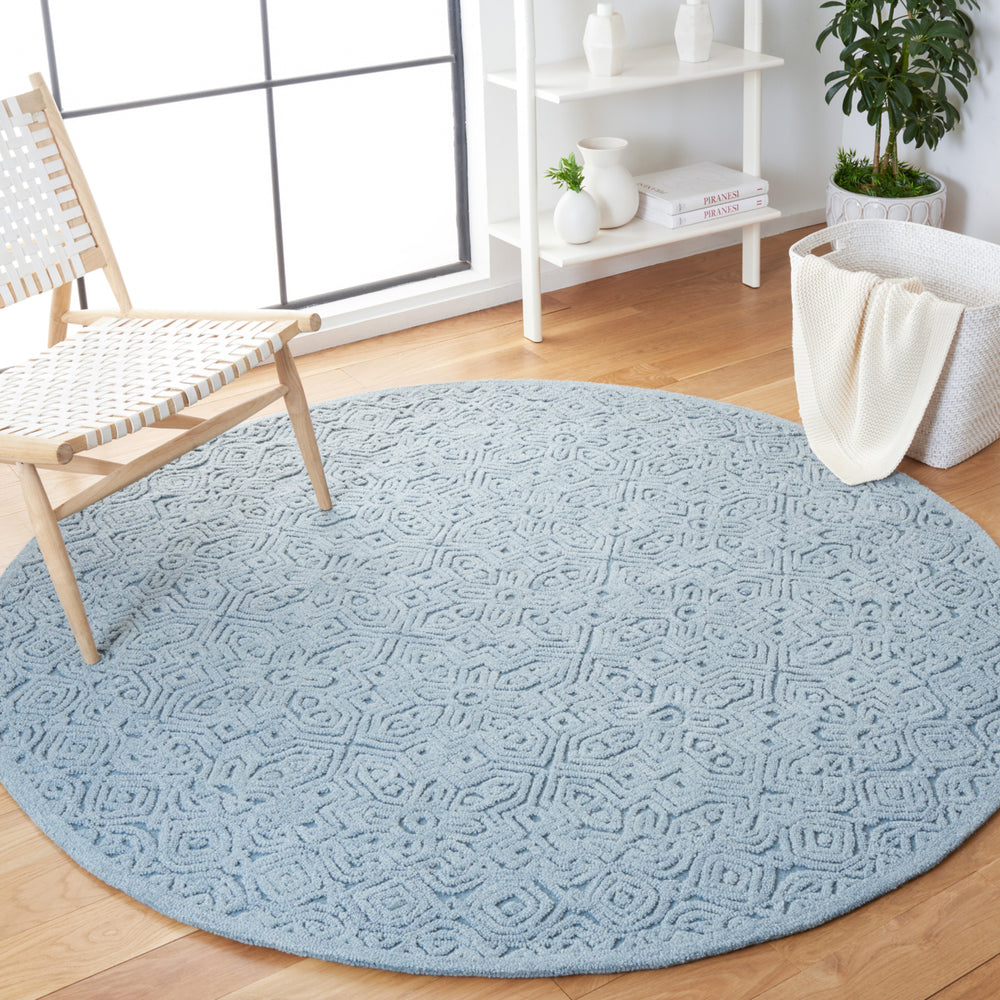 SAFAVIEH Textural Collection TXT101M Handmade Blue Rug Image 2