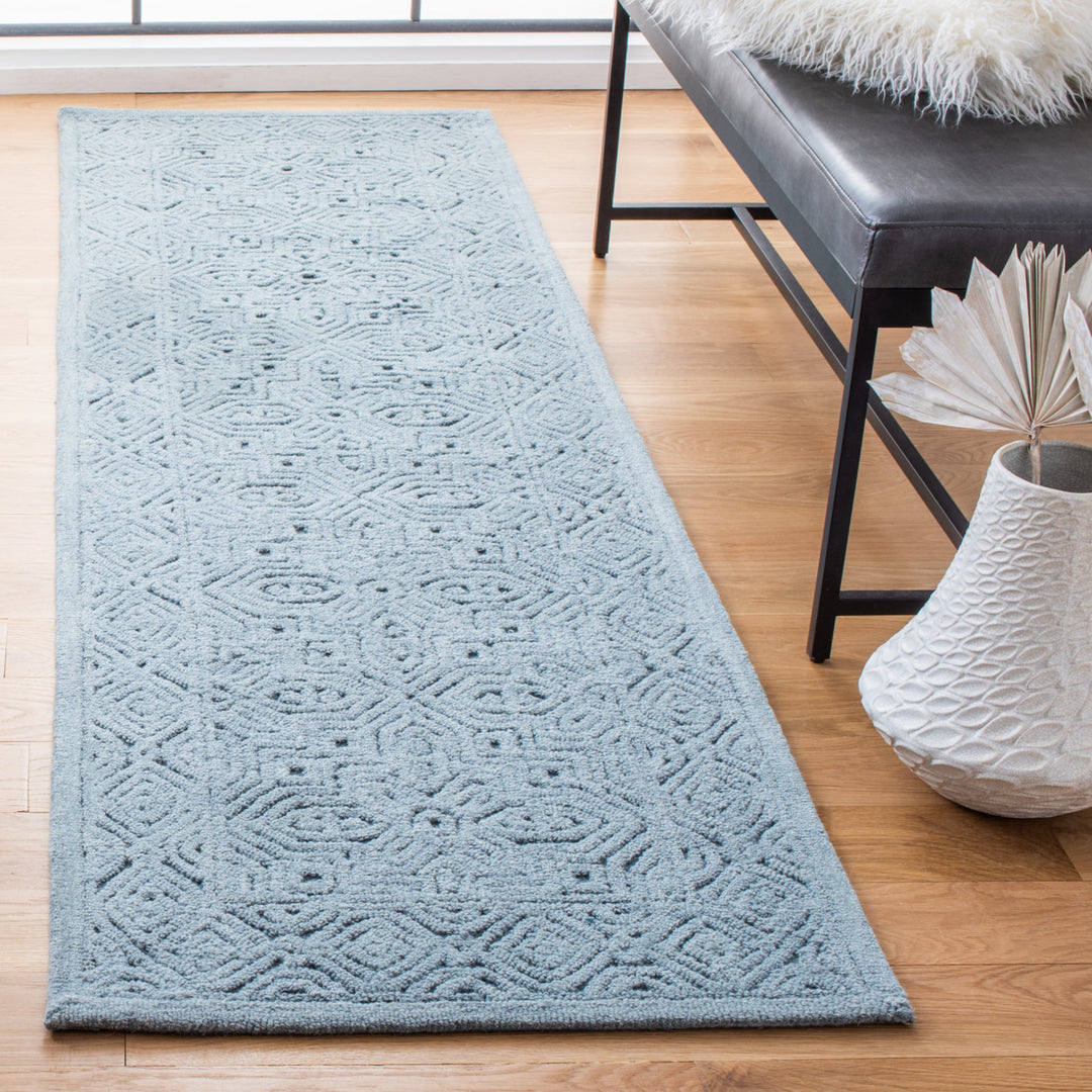 SAFAVIEH Textural Collection TXT101M Handmade Blue Rug Image 3