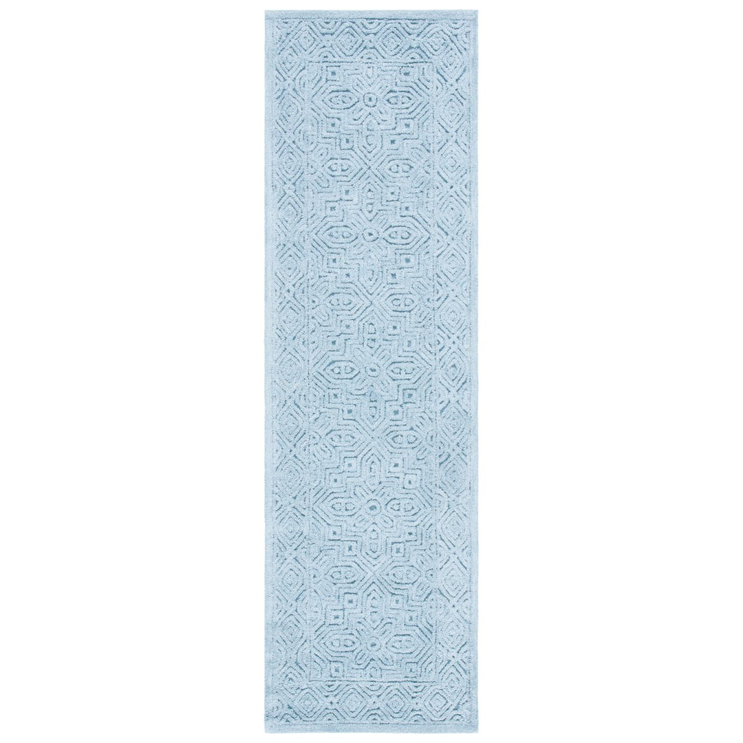 SAFAVIEH Textural Collection TXT101M Handmade Blue Rug Image 1