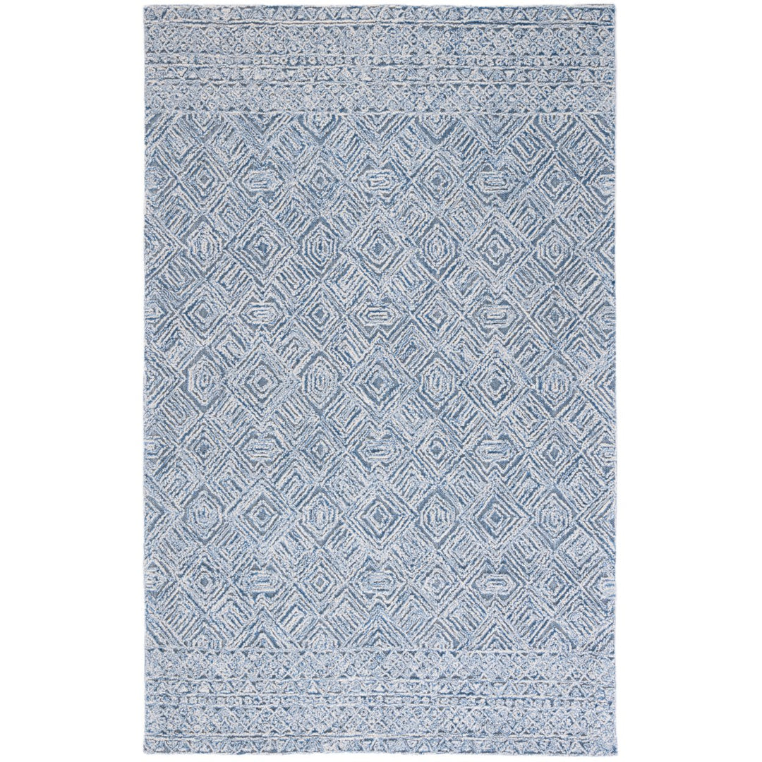 SAFAVIEH Textual TXT201M Handmade Blue / Ivory Rug Image 1