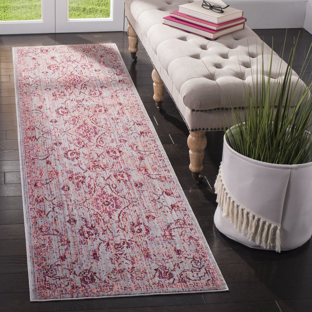 SAFAVIEH Valencia Collection VAL103P Fuchsia / Multi Rug Image 2