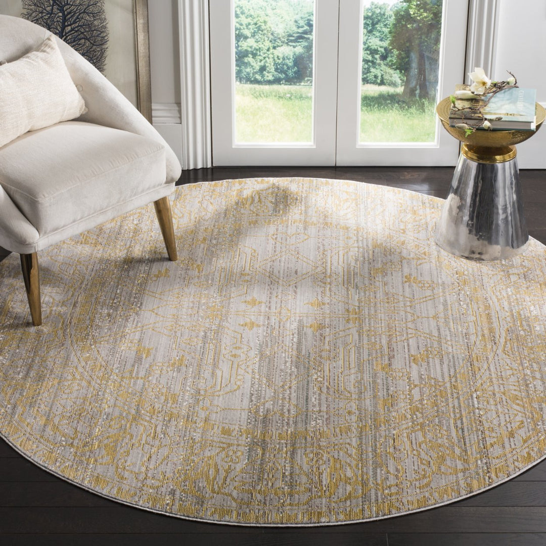 SAFAVIEH Valencia Collection VAL104E Grey / Gold Rug Image 2