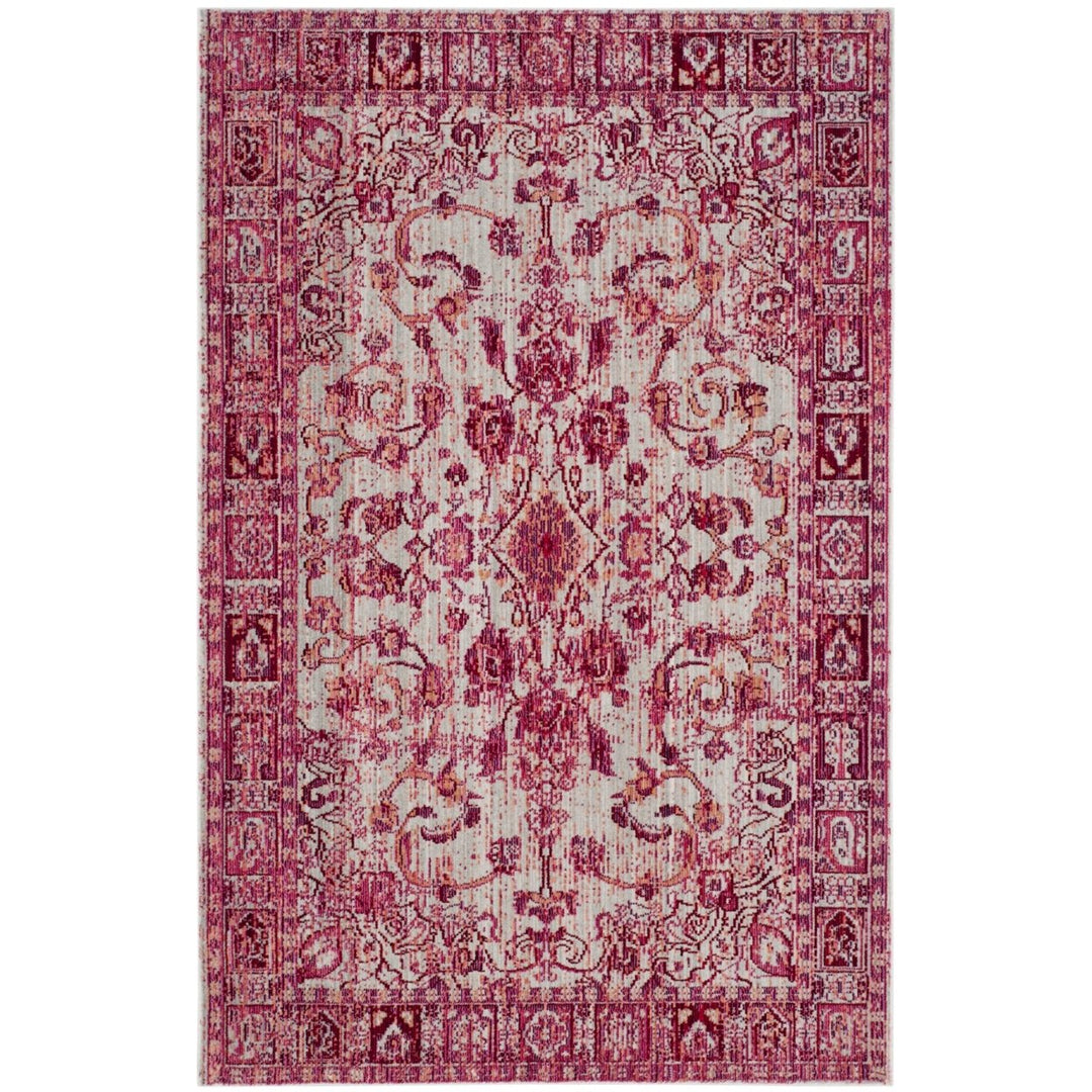 SAFAVIEH Valencia Collection VAL103P Fuchsia / Multi Rug Image 7