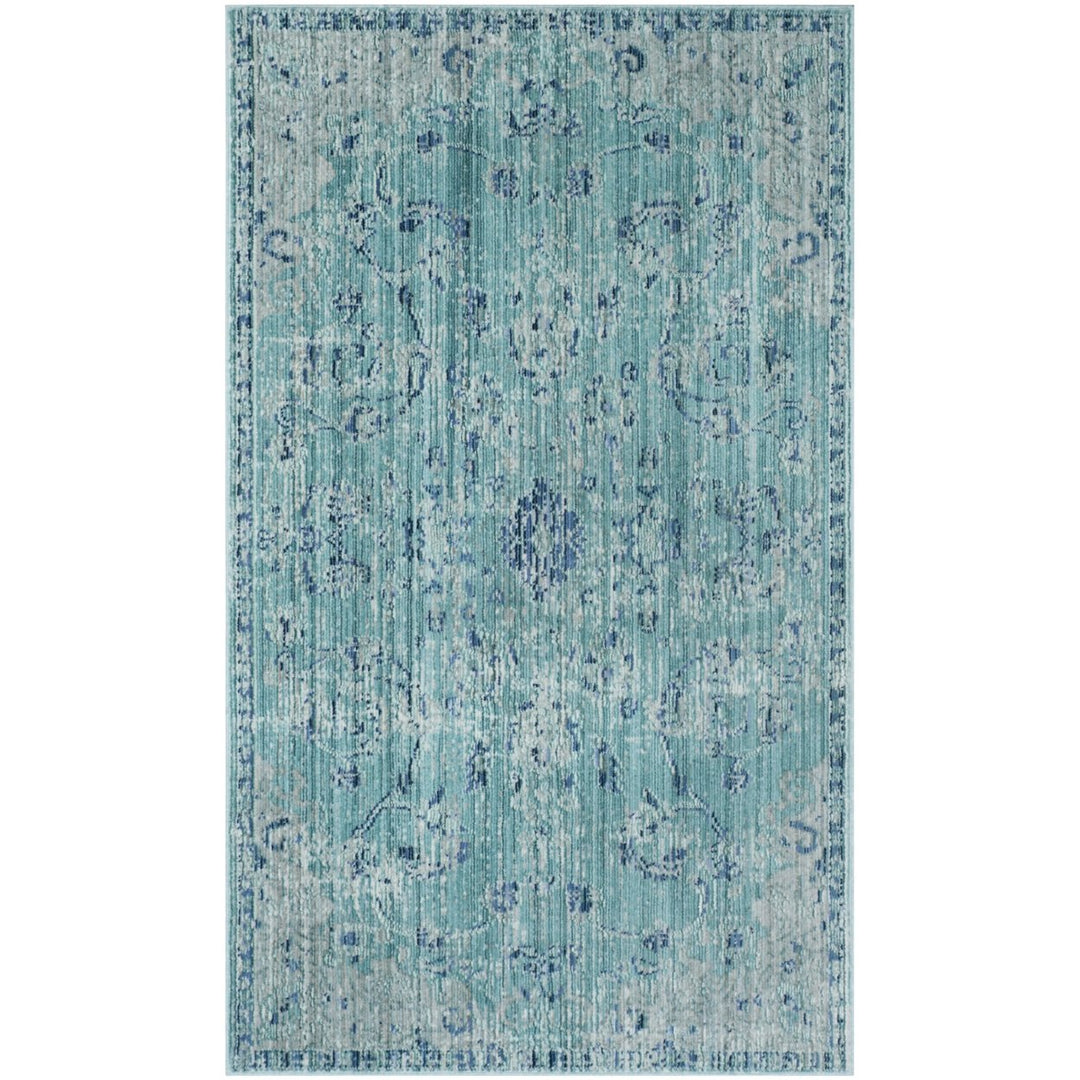 SAFAVIEH Valencia Collection VAL103T Teal / Multi Rug Image 7