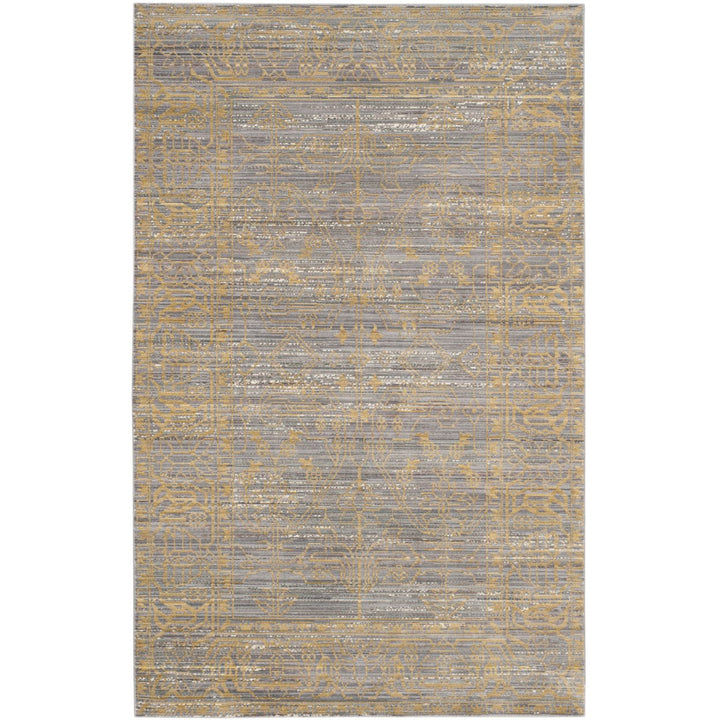 SAFAVIEH Valencia Collection VAL104E Grey / Gold Rug Image 1