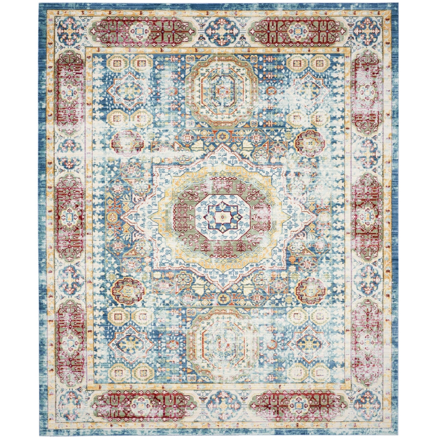 SAFAVIEH Valencia Collection VAL111M Blue / Multi Rug Image 1