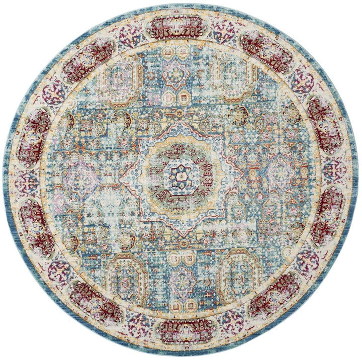 SAFAVIEH Valencia Collection VAL111M Blue / Multi Rug Image 4