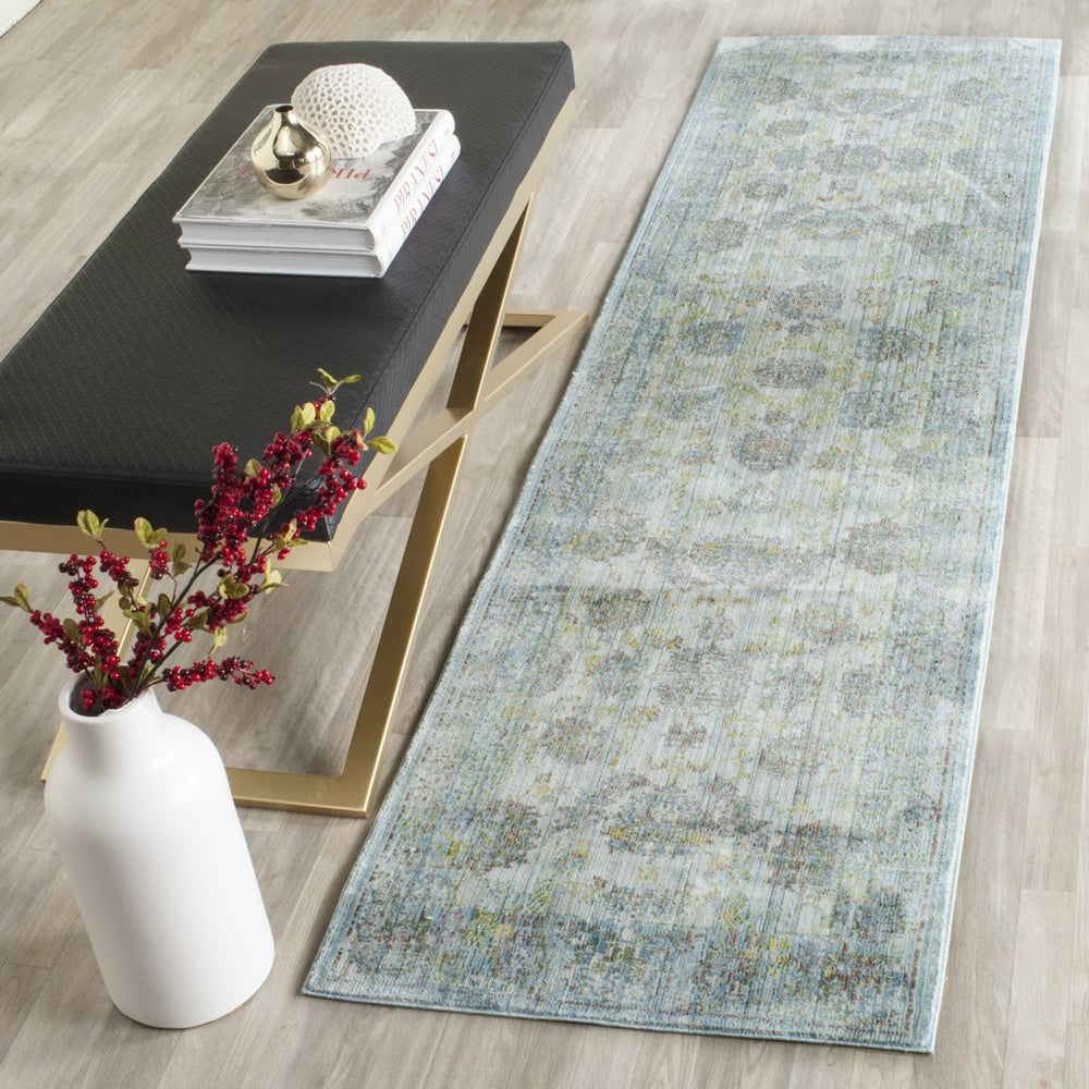 SAFAVIEH Valencia VAL113G Light Blue / Turquoise Rug Image 2