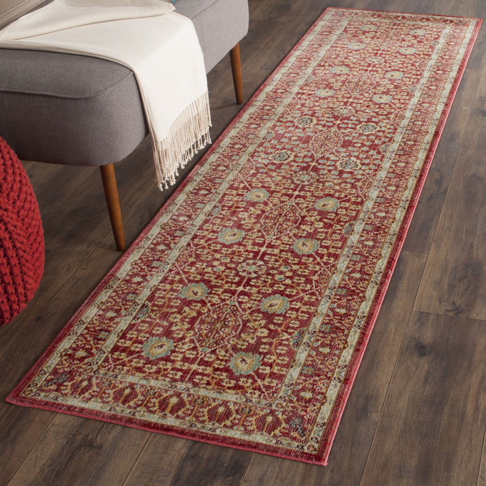 SAFAVIEH Valencia Collection VAL120R Red / Red Rug Image 2