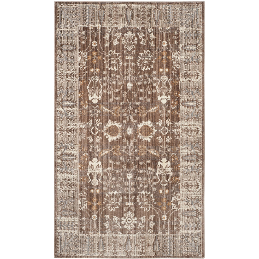 SAFAVIEH Valencia Collection VAL118F Brown / Beige Rug Image 1