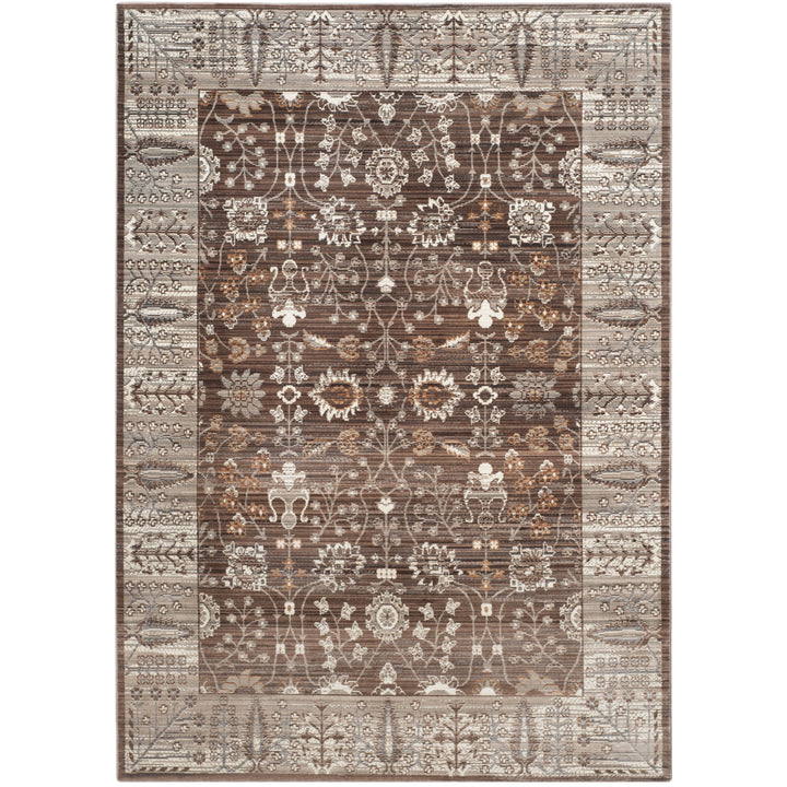 SAFAVIEH Valencia Collection VAL118F Brown / Beige Rug Image 8