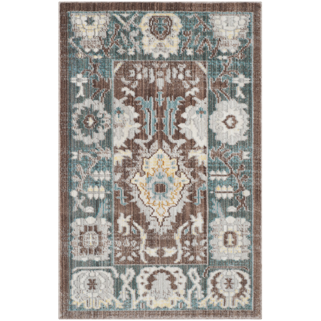 SAFAVIEH Valencia VAL122B Chocolate / Alpine Rug Image 5