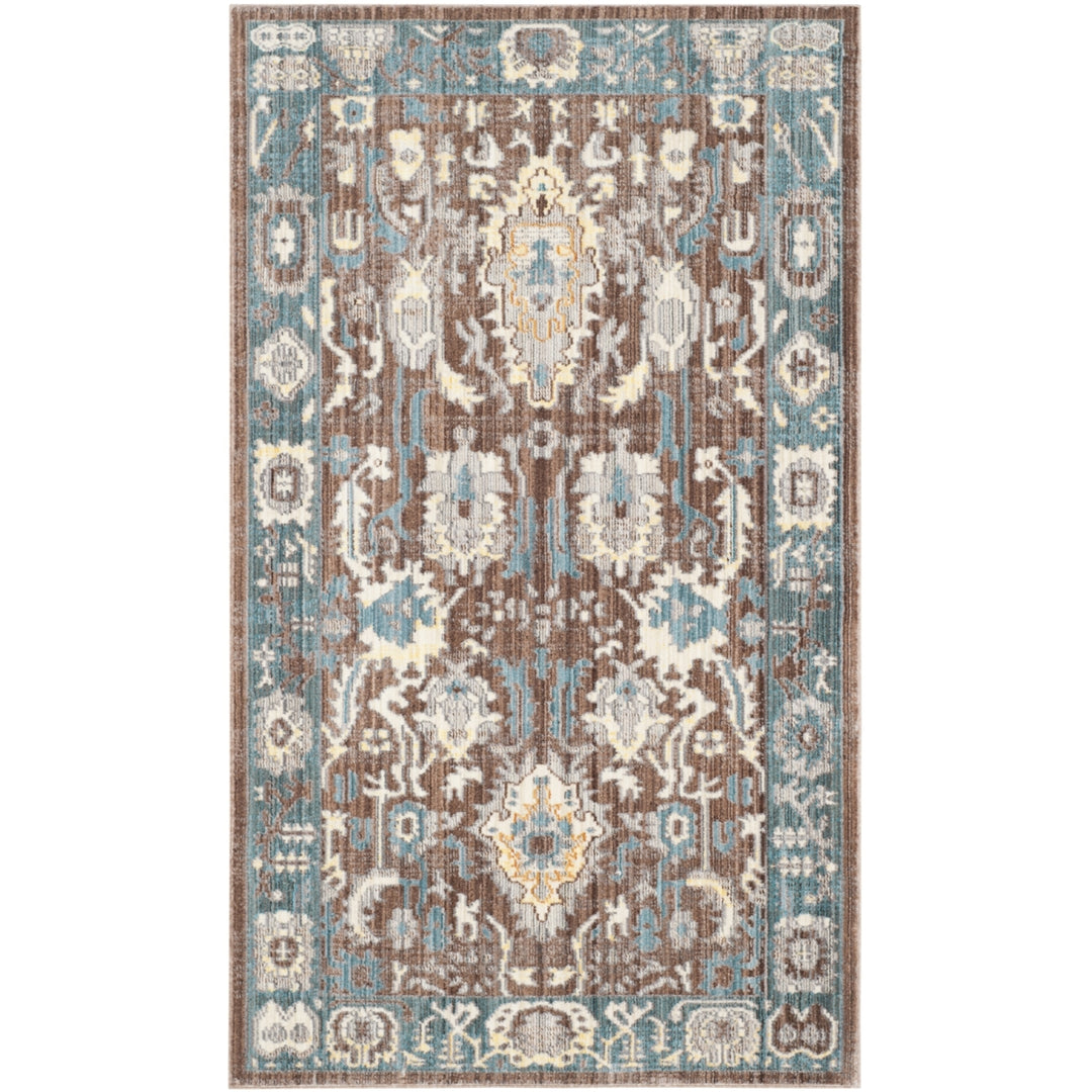 SAFAVIEH Valencia VAL122B Chocolate / Alpine Rug Image 6