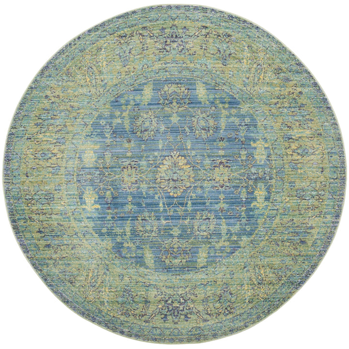 SAFAVIEH Valencia Collection VAL123M Blue / Multi Rug Image 4