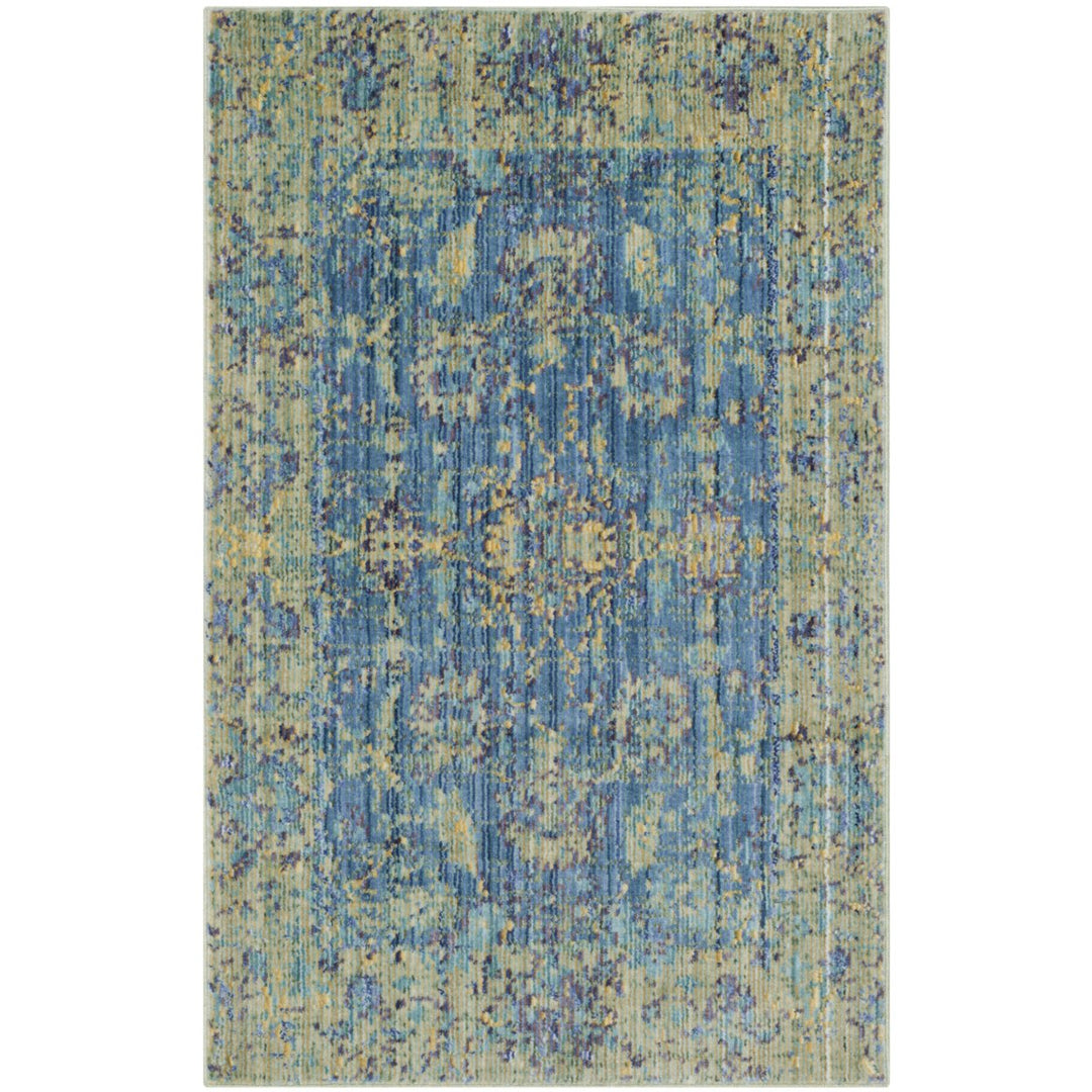 SAFAVIEH Valencia Collection VAL123M Blue / Multi Rug Image 8