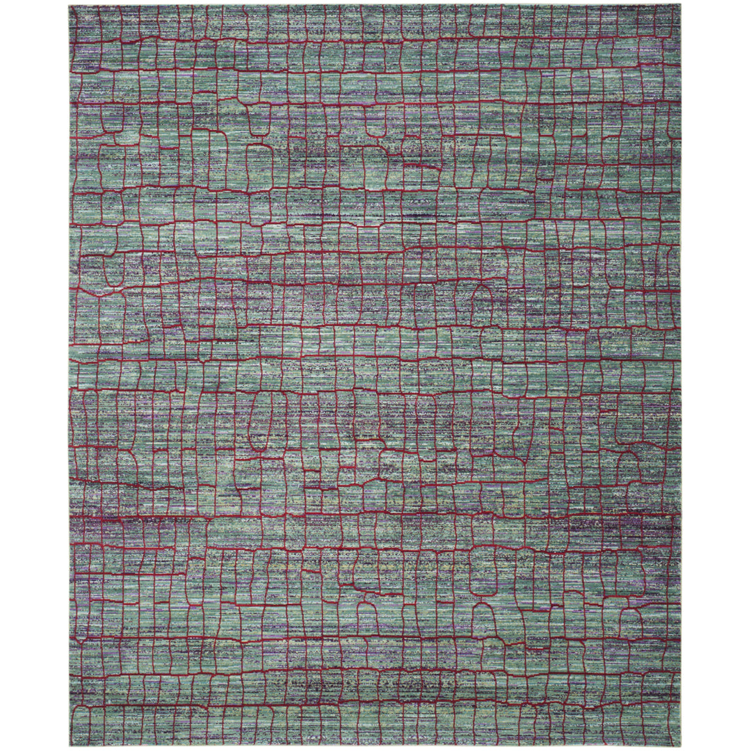 SAFAVIEH Valencia Collection VAL202B Green / Red Rug Image 1