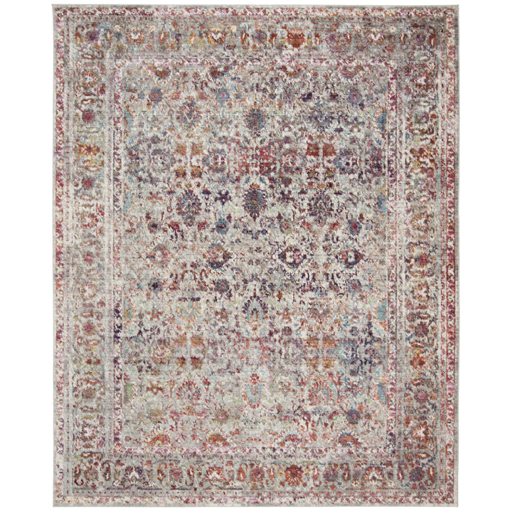 SAFAVIEH Valencia Collection VAL168Q Grey / Red Rug Image 1