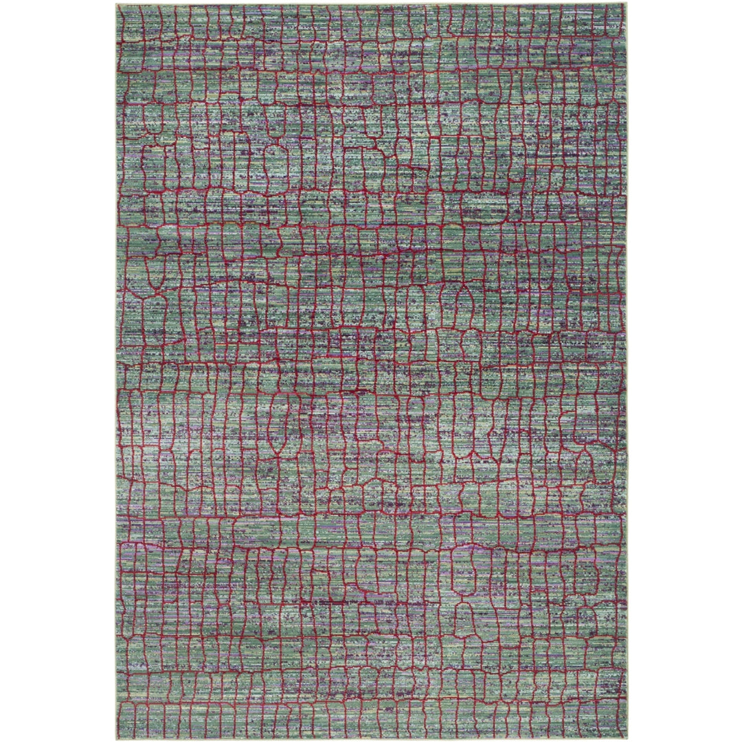 SAFAVIEH Valencia Collection VAL202B Green / Red Rug Image 1