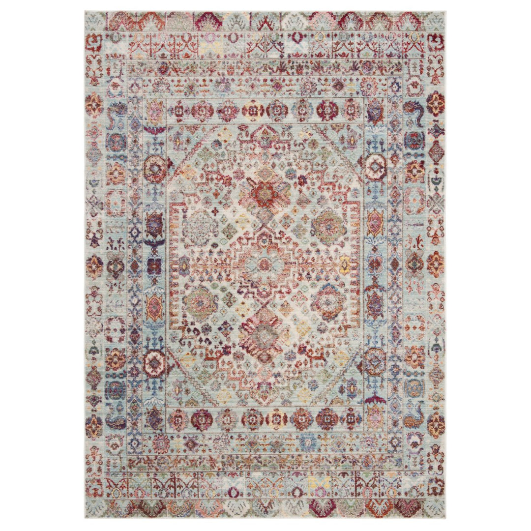 SAFAVIEH Valencia Collection VAL177M Blue / Multi Rug Image 1