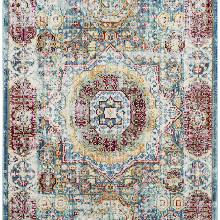 SAFAVIEH Valencia Collection VAL111M Blue / Multi Rug Image 8