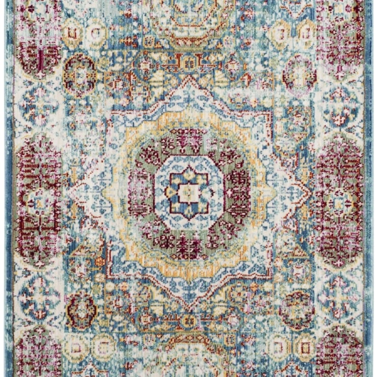 SAFAVIEH Valencia Collection VAL111M Blue / Multi Rug Image 1