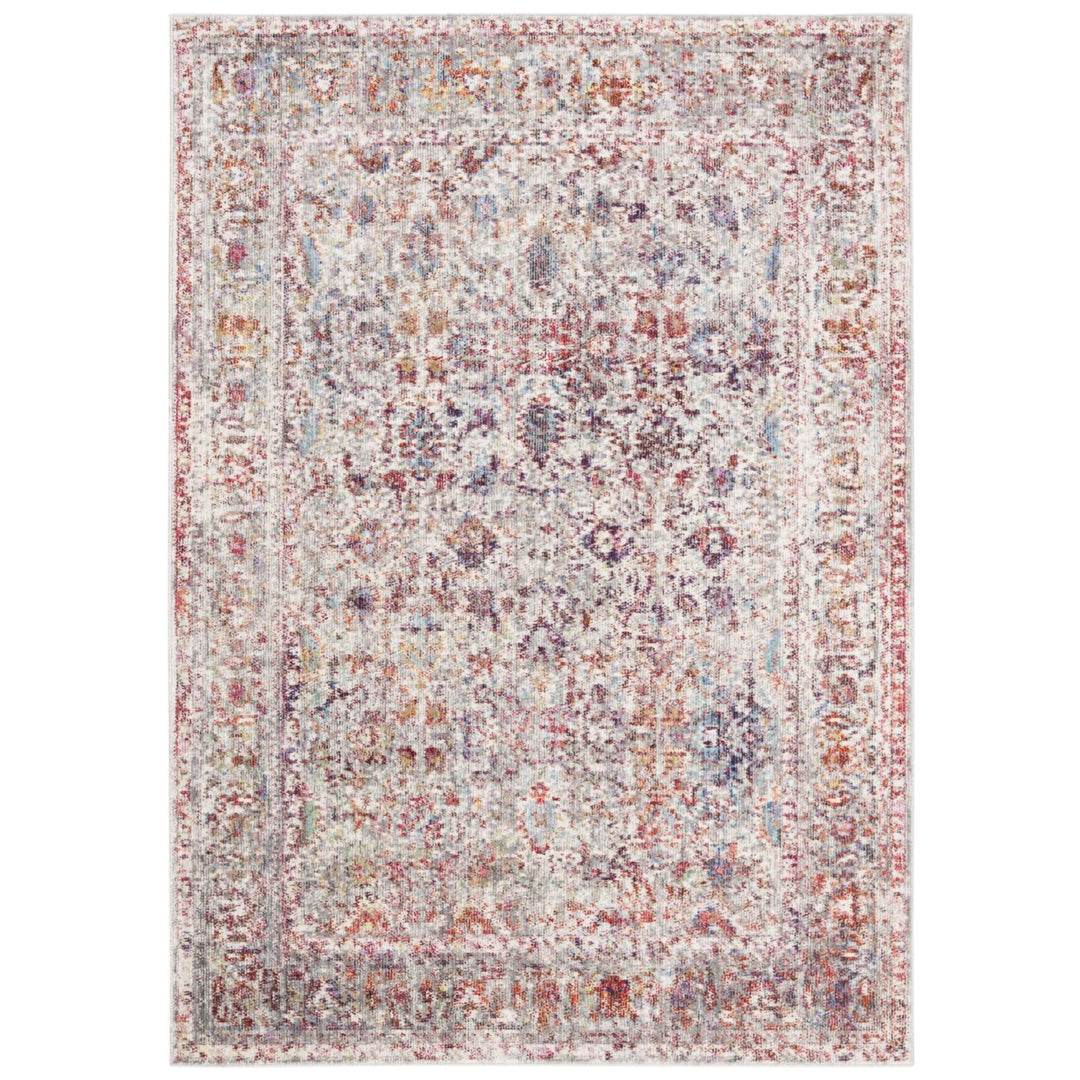 SAFAVIEH Valencia Collection VAL168Q Grey / Red Rug Image 1