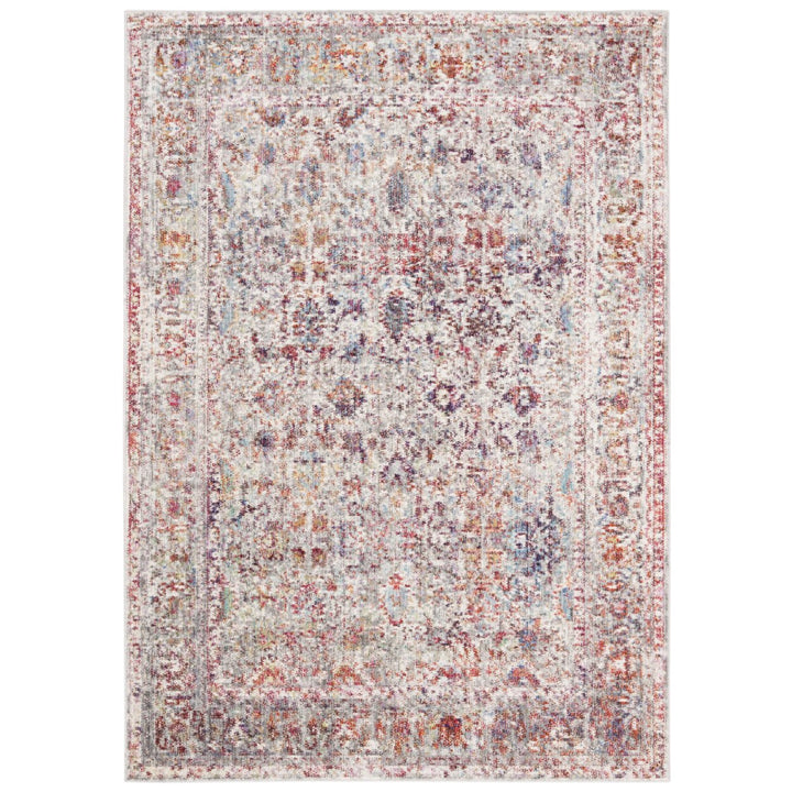 SAFAVIEH Valencia Collection VAL168Q Grey / Red Rug Image 1