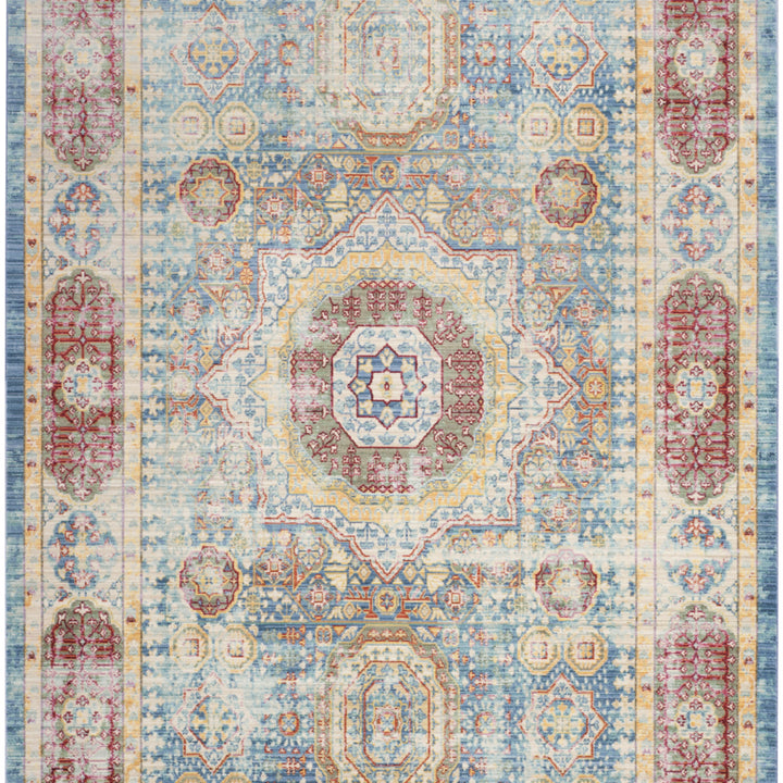 SAFAVIEH Valencia Collection VAL111M Blue / Multi Rug Image 9